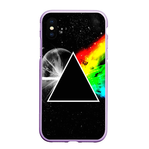 Чехол iPhone XS Max матовый PINK FLOYD / 3D-Сиреневый – фото 1