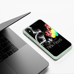 Чехол iPhone XS Max матовый PINK FLOYD, цвет: 3D-салатовый — фото 2