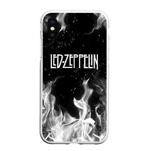 Чехол iPhone XS Max матовый LED ZEPPELIN / 3D-Белый – фото 1