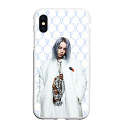 Чехол iPhone XS Max матовый BILLIE EILISH: White Fashion, цвет: 3D-белый