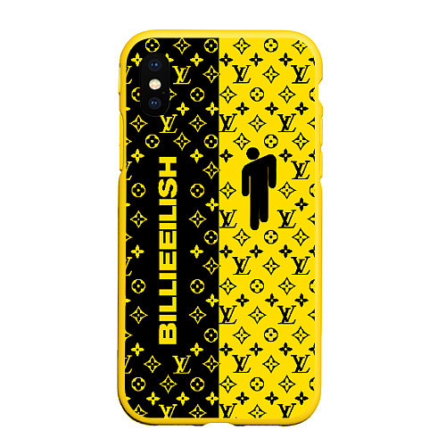 Чехол iPhone XS Max матовый BILLIE EILISH x LV Yellow / 3D-Желтый – фото 1