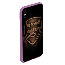 Чехол iPhone XS Max матовый Arsenal, цвет: 3D-фиолетовый — фото 2