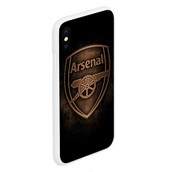 Чехол iPhone XS Max матовый Arsenal, цвет: 3D-белый — фото 2