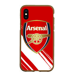 Чехол iPhone XS Max матовый Arsenal, цвет: 3D-коричневый