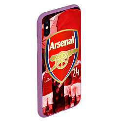 Чехол iPhone XS Max матовый Arsenal, цвет: 3D-фиолетовый — фото 2