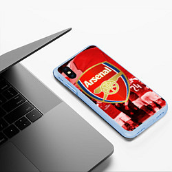 Чехол iPhone XS Max матовый Arsenal, цвет: 3D-голубой — фото 2