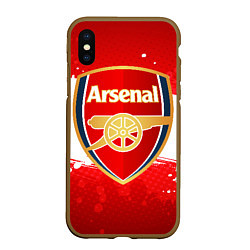 Чехол iPhone XS Max матовый Arsenal, цвет: 3D-коричневый