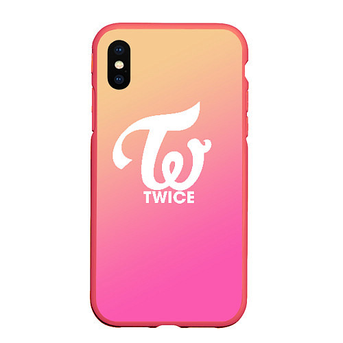 Чехол iPhone XS Max матовый TWICE / 3D-Красный – фото 1