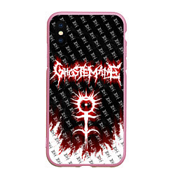 Чехол iPhone XS Max матовый GHOSTEMANE, цвет: 3D-розовый