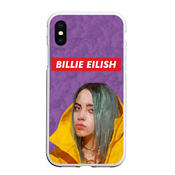 Чехол iPhone XS Max матовый Billie Eilish, цвет: 3D-белый