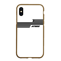 Чехол iPhone XS Max матовый Ateez, цвет: 3D-коричневый