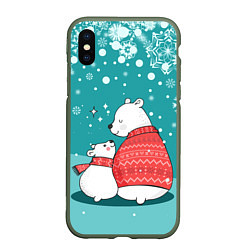 Чехол iPhone XS Max матовый North bear