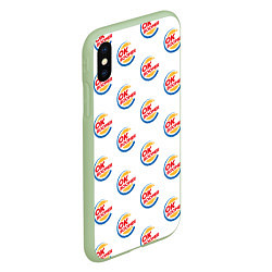 Чехол iPhone XS Max матовый OK boomer logo, цвет: 3D-салатовый — фото 2