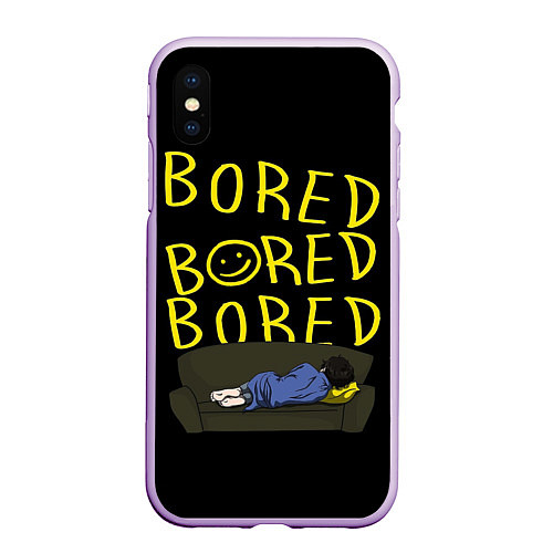 Чехол iPhone XS Max матовый Boreb / 3D-Сиреневый – фото 1