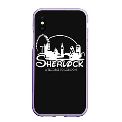 Чехол iPhone XS Max матовый Sherlock