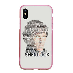 Чехол iPhone XS Max матовый Sherlock