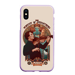 Чехол iPhone XS Max матовый Sherlock, цвет: 3D-сиреневый