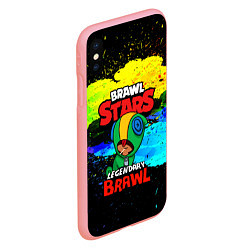 Чехол iPhone XS Max матовый BRAWL STARS LEON, цвет: 3D-баблгам — фото 2