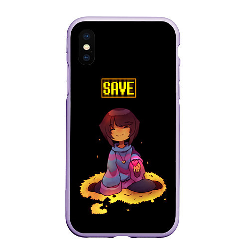 Чехол iPhone XS Max матовый UNDERTALE FRISK / 3D-Светло-сиреневый – фото 1