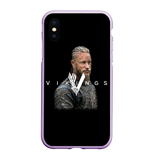 Чехол iPhone XS Max матовый Vikings / 3D-Сиреневый – фото 1