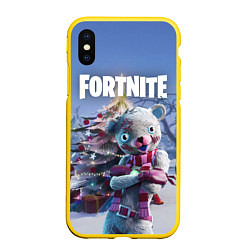 Чехол iPhone XS Max матовый Fortnite Новогодний