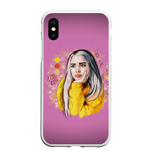 Чехол iPhone XS Max матовый BILLIE EILISH / 3D-Белый – фото 1