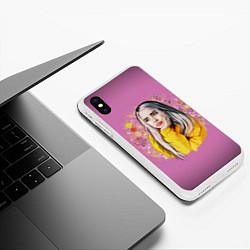 Чехол iPhone XS Max матовый BILLIE EILISH, цвет: 3D-белый — фото 2