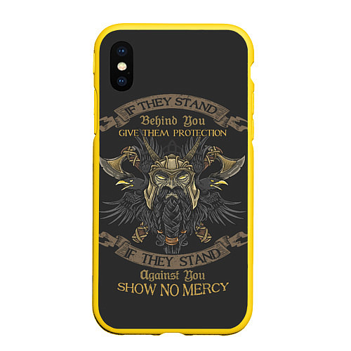 Чехол iPhone XS Max матовый Vikings / 3D-Желтый – фото 1