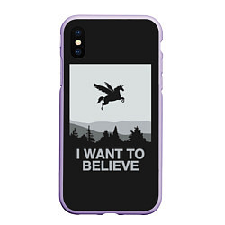 Чехол iPhone XS Max матовый I want to believe