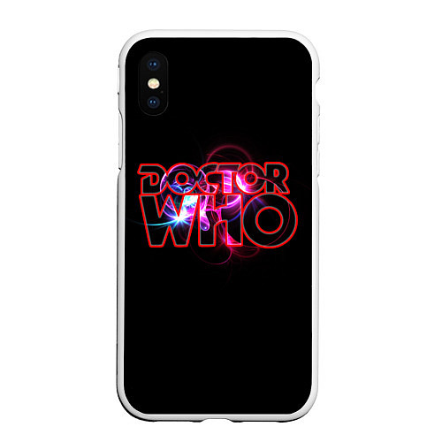 Чехол iPhone XS Max матовый Doctor Who / 3D-Белый – фото 1