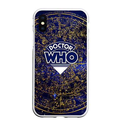 Чехол iPhone XS Max матовый Doctor Who / 3D-Белый – фото 1