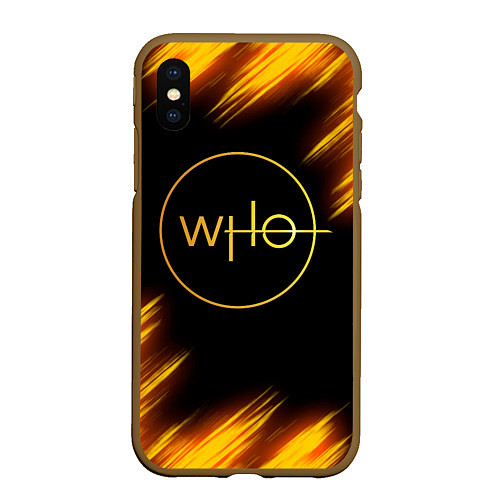 Чехол iPhone XS Max матовый DOCTOR WHO / 3D-Коричневый – фото 1