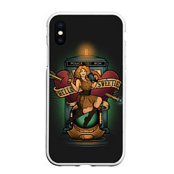 Чехол iPhone XS Max матовый Doctor Who, цвет: 3D-белый