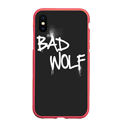 Чехол iPhone XS Max матовый Bad Wolf, цвет: 3D-красный