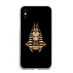Чехол iPhone XS Max матовый Anubis, цвет: 3D-белый