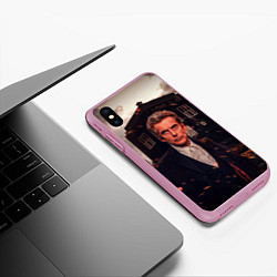 Чехол iPhone XS Max матовый Доктор Кто, цвет: 3D-розовый — фото 2
