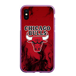 Чехол iPhone XS Max матовый CHICAGO BULLS