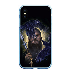 Чехол iPhone XS Max матовый Vikings, цвет: 3D-голубой