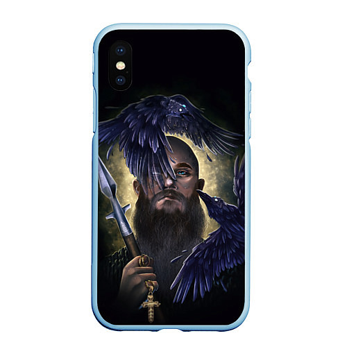 Чехол iPhone XS Max матовый Vikings / 3D-Голубой – фото 1