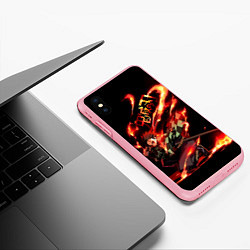 Чехол iPhone XS Max матовый Demon Slayer, цвет: 3D-баблгам — фото 2