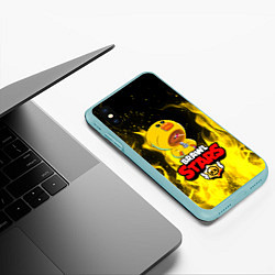 Чехол iPhone XS Max матовый BRAWL STARS SALLY LEON, цвет: 3D-мятный — фото 2
