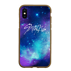 Чехол iPhone XS Max матовый STRAY KIDS, цвет: 3D-коричневый