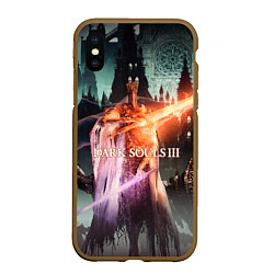 Чехол iPhone XS Max матовый Dark Souls 3 Pontiff Sulyvahn, цвет: 3D-коричневый