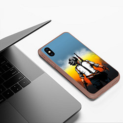 Чехол iPhone XS Max матовый PUBG, цвет: 3D-коричневый — фото 2