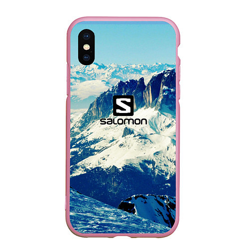 Чехол iPhone XS Max матовый SALOMON / 3D-Розовый – фото 1