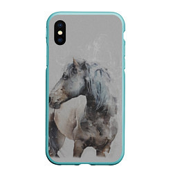 Чехол iPhone XS Max матовый Лошадь