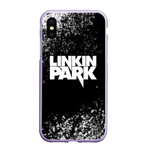 Чехол iPhone XS Max матовый Linkin Park / 3D-Светло-сиреневый – фото 1