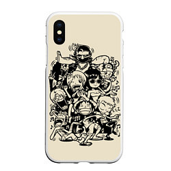 Чехол iPhone XS Max матовый One Piece, цвет: 3D-белый