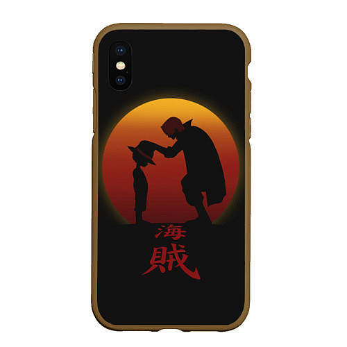 Чехол iPhone XS Max матовый One Piece / 3D-Коричневый – фото 1