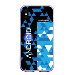 Чехол iPhone XS Max матовый Detroit:become, цвет: 3D-светло-сиреневый